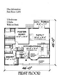 This split floor plan has a bedroom with private bath on either side of the apartment every bedroom has a private bath, large closet, and a study alcove. Small House Plans Home Plan 2 Bedrms 2 Baths 1493 Sq Ft 121 1048