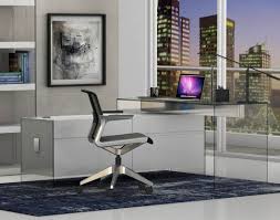 Pick An Office Aesthetic Cool Clear Glass Or Warm Wood Tones Warm Wood Contemporary Desk Office Inspiration