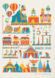 Pin By Arlene Glavas On Art Projects Circus Illustration Graphic Design Collection Illustration