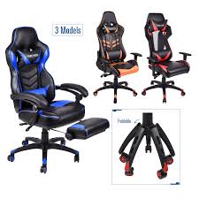 Racing Gaming Chair Ergonomic Massage High Back Office Recliner Adjustale Height Gaming Chair Chair Swivel Rocker Recliner Chair