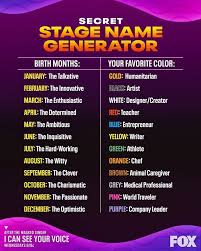 Check spelling or type a new query. Drop Your Secret Voice Name Below Stage Name Generator Name Generator Stage Name