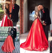 2 Piece Prom Dresses For Black Girls Two Pieces Prom Dress Two Piece Evening Dress 2017 Prom Gown 2 Pieces Party Dress Long Prom Dres Backless Prom Dresses Prom Girl Dresses Prom Dresses Long Lace