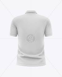White tshirts, polo shirts for men or women mockup. Women S Short Sleeve Polo Shirt Mockup Back View In Apparel Mockups On Yellow Images Object Mockups