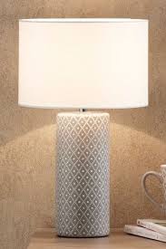 Perfect For Placing On A Side Table Or A Bedside This Tall Geo Table Lamp Is Perfect To Create A Ch Table Lamps For Bedroom Grey Table Lamps Large Table Lamps