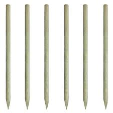 Vidaxl 6x Piquets De Cloture Bois 200 Cm Bordures De Jardin Bordure A Planter Cloture Bois Piquets Cloture Poteaux De Cloture