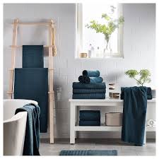 Vagsjon Badlakan Morkbla 100x150 Cm Ikea Blaue Handtucher Handtucher Ikea