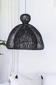 Dome Black Rattan Pendant Black Pendant Light Kitchen Outdoor Pendant Lights Interior Pendant Lighting