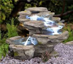 Cascade Chute D Eau Ogen 4 Niveaux Avec Eclairage Led Fontaine De Jardin Fontaine Exterieur Chute D Eau