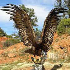 The eagle sculptures for sale are priced from less than $45 for a polyresin eagle figurine from mill creek studios, to over $30,000 for a bronze eagle statue from kitty cantrell and starlite studios. Garden Decoration Large Outdoor Bronze Eagle Sculpture For Sale Buy Large Outdoor Bronze Eagle Sculpture For Sale Large Bronze Eagle Sculpture Statue Large Bronze Eagle Sculpture Product On Alibaba Com