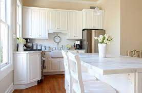 Face frame style custom kitchen cabinets. Home Depot Kitchen Cabinets Transitional Kitchen Valspar Cream In My Coffee Apartment Therapy