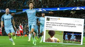 Kurioses Tattoo Von Leroy Sane Nationalspieler Tragt Sich Selbst Auf Dem Rucken Sportbuzzer De