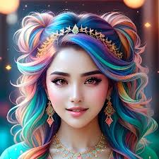 A beautiful goddess🙂 fairy hair,
