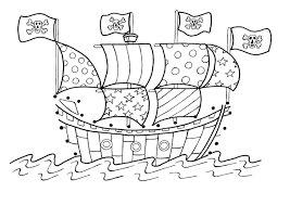 Download or print for free immediately from the site. Drawing Pirate Ship 138215 Transportation Printable Coloring Pages