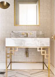 Black And Gold Art Deco Bathroom Glam Powder Room Bathroom Interior Bathroom Inspiration Art Deco Bathroom