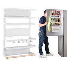 Maybe you would like to learn more about one of these? Amazon Com Refrigerator Organizer Rack Magnetic Kitchen Magnetic Holder With Hook Strong Power Magnet For Paper Towel Holder Rustproof Spice Jars Rack Refrigerator Shelf Storage Hanger Oganizer Tool 19 X13x5 3in Home Improvement