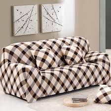 4 size stretch sofa cover lounge plaid couch easy removable slipcover furniture protector