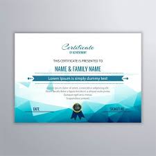 Descarga Gratis Certificado Con Formas Poligonales Azules Desain Grafis Desain Huruf