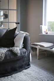 Living room sofas sofa covers karlstad 3 seat sofa cover. Rustic Moody Scandinavian Interior Featuring A Dark Grey Linen Sofa Add Cosy Cushions And Throws For An Karlstad Sofa Grey Linen Sofa Living Room On A Budget