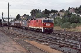 Nsw Sra 8155 And Vline G520 Haul A Southbound Interstate Freight Train Through Wagga Wagga Nsw 1987 Wagga Wagga New South Wales Western Australia