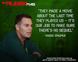 Get all the latest rugby news and results updates from all over the world, right here at thesouthafrican.com. Sa Rugby Magazine On Twitter Bok Coach Rassie Erasmus Says They Will Have The Utmost Respect For Japan As They Prepare For Friday S Final World Cup Warm Up Game Https T Co V4zj67a2f8 Https T Co Eqk0nx3d57