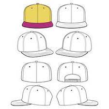 Snapback Cap Set Fashion Flat Technical Drawing Vector Template Chapeu Desenho Desenhos De Objetos Desenhos De Roupas