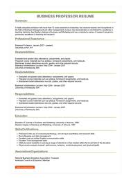 A professor cv example better than 9 out of 10 other cvs. Business Professor Resume Example