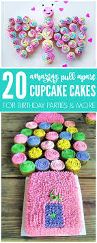 Similar to the stunning rainbow cupcakes below you could add some white icing to some extra cupcakes to put at either end of the rainbow. Cupcake Cake Ideas 20 Amazing Pull Apart Cupcake Cakes