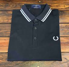 M102 Black White Polo Shirt Fred Perry Crimson Serpents Outpost
