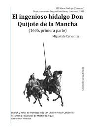 Don quijote de la mancha 1. El Ingenioso Hidalgo Don Quijote De La Mancha Profe De Lengua