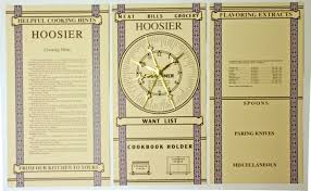 Hoosier Door Chart Card Set Kennedy Hardware