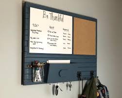 Wall Organizer Large Dry Erase Whiteboard With Cork Board Mailbox And Hooks In 2020 Wall Organization Dry Erase Whiteboard White Board