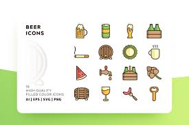 Download Beer Icons Filled Graphic By Goodware Std Creative Fabrica PSD Mockup Templates