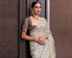 Image of Georgette fabric saree