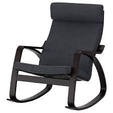 The high back gives good support for your neck. Poang Rocking Chair Black Brown Hillared Anthracite Ikea