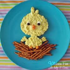 Egg Salad Baby Bird Ostern Essen Kinder Party Essen Lebensmittelhandwerk