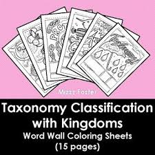 Taxonomy Classification And Kingdoms Word Wall Coloring Sheets 15 Pgs Word Wall Science Word Wall Taxonomy