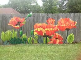 Good Idea To Dress Up Your Fence Hof Kunst Wandgemalde Ideen Gartenmalerei