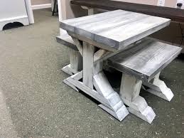 Kids Rustic Pedestal Style Farmhouse Table Set With Benches Etsy Farmhouse Table Setting Farmhouse Table Farmhouse Table With Bench