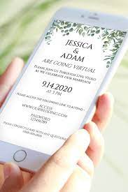 Virtual Wedding Invitation Electronic Invite Evite Digital Etsy In 2021 Electronic Invitations Evite Wedding Invitations Wedding Invitations