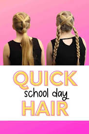 We decorate our hairstyles with ribbons, beads, white elastic bands and bows. 5 Minute Hairstyles For School Canada Lifestyle Fynes Designs