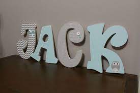 Nursery Wall Letters For Baby Boy Custom Hanging Letters That Spell Baby S Name Wooden W Custom Nursery Letters Baby Boy Nursery Decor Wall Letters Nursery