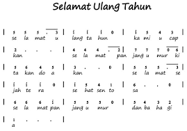 Bagi yang ingin merayakan ulang tahun kakak, adik, saudara, orang tua, atau teman kalian. Not Lagu Happy Birthday Best Happy Birthday Wishes