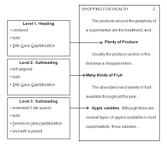 A research paper written in apa style should be organized into sections and subsections using the five apa recommends using subheadings only when the paper has at least two subsections within a larger section. Paper Format Apa Conestoga