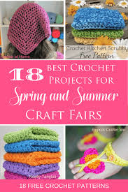 Diamonds spring scarf by canoe mtn designs made using worsted weight yarn and a 5.00mm crochet hook. The Best Crochet Items For Spring And Summer Craft Fairs Crochetpreneur