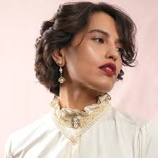 Robin Gold Diamond Ruby and South Sea Pearl Drop Earrings