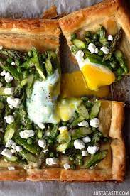 Asparagus And Egg Tart With Goat Cheese Just A Taste Easy Asparagus Recipes Recipes Asparagus Recipe
