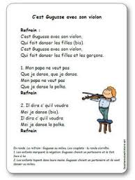 C Est Gugusse Avec Son Violon Dessine Moi Une Histoire Preschool Music Activities French Songs French Poems