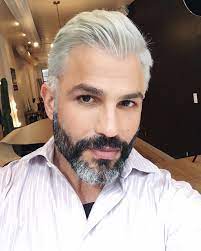 Cristin Armstrong On Instagram Took Josephcilona From Dark Brown To Silver Hair This Afternoon Si Grey Hair Coverage Hair And Beard Styles Dyed Hair Men