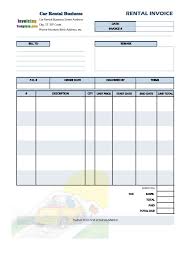 Printable Car Rental Receipt Template Novocom Top