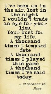 Thirty Seconds To Mars End Of All Days Lyrics Pin On Music Therapy